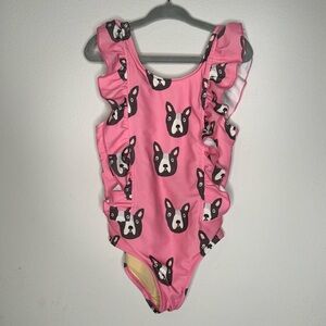 Pink Chicken dog One piece swimsuit